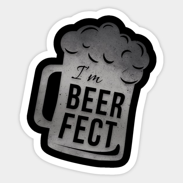 I'm BEERFECT Sticker by LateralArt